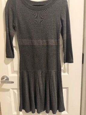 Max studio Midi pleaded cotton dress